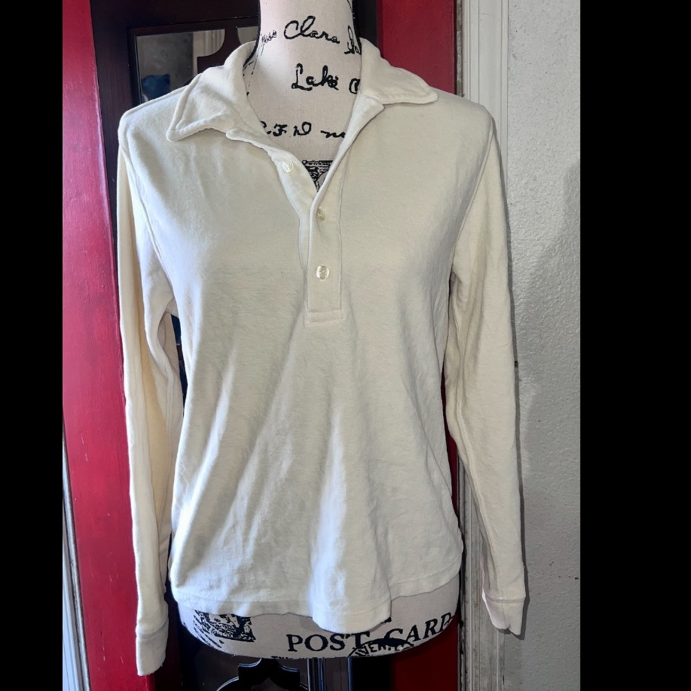 THE GREAT - Long Slevee Velour Tee